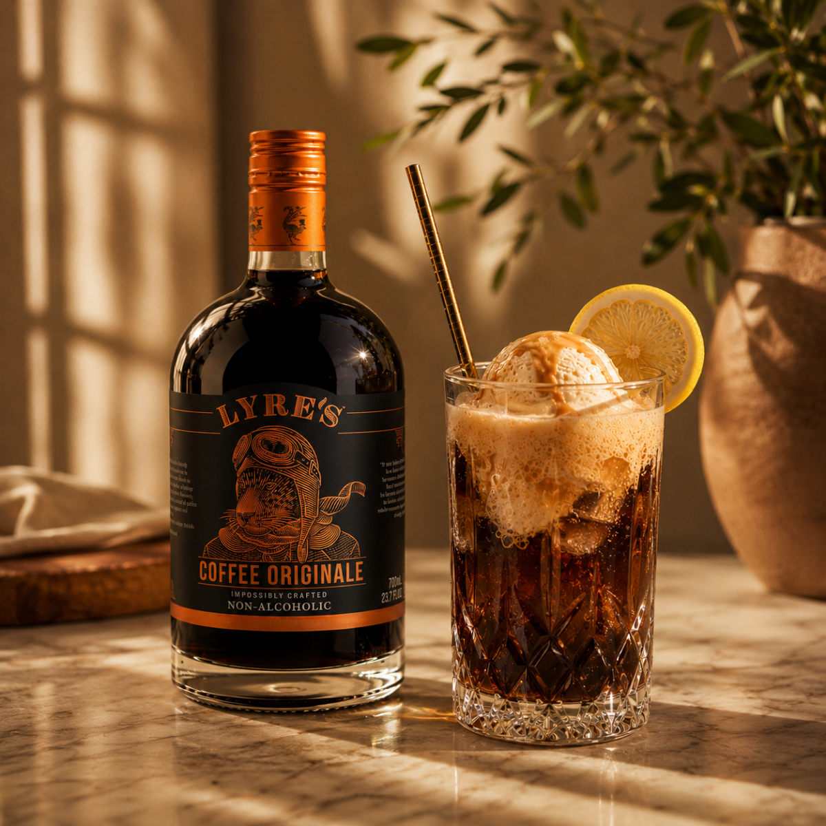 Non-Alcoholic Coffee Highball | Coffee Tonic Mocktail
