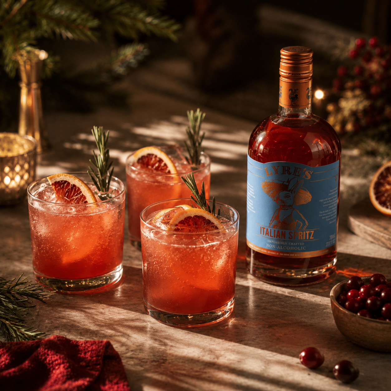 Non-Alcoholic Italian Holiday Spritz