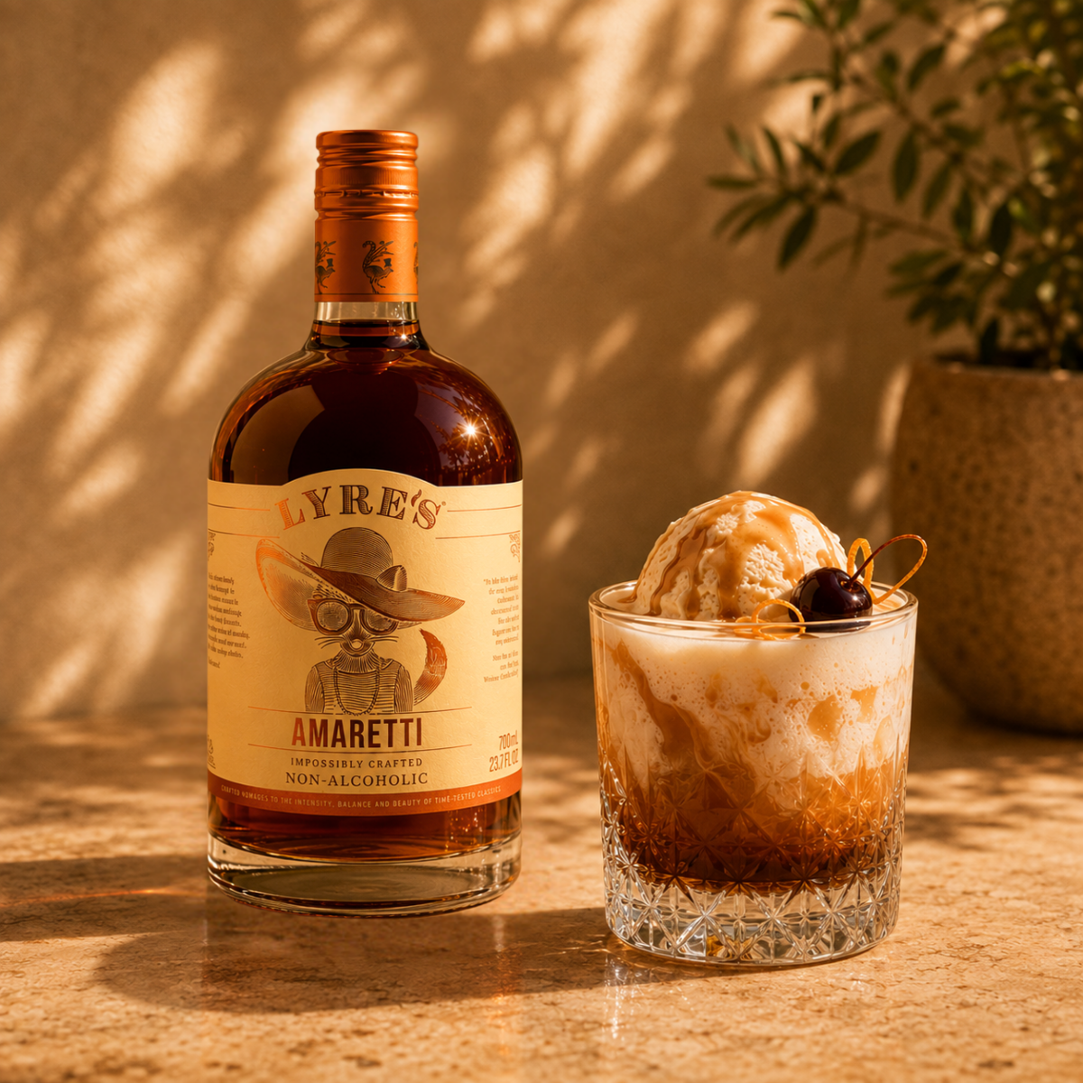 Non-Alcoholic Amaretti (Amaretto) Affogato Mocktail Recipe | Lyre's