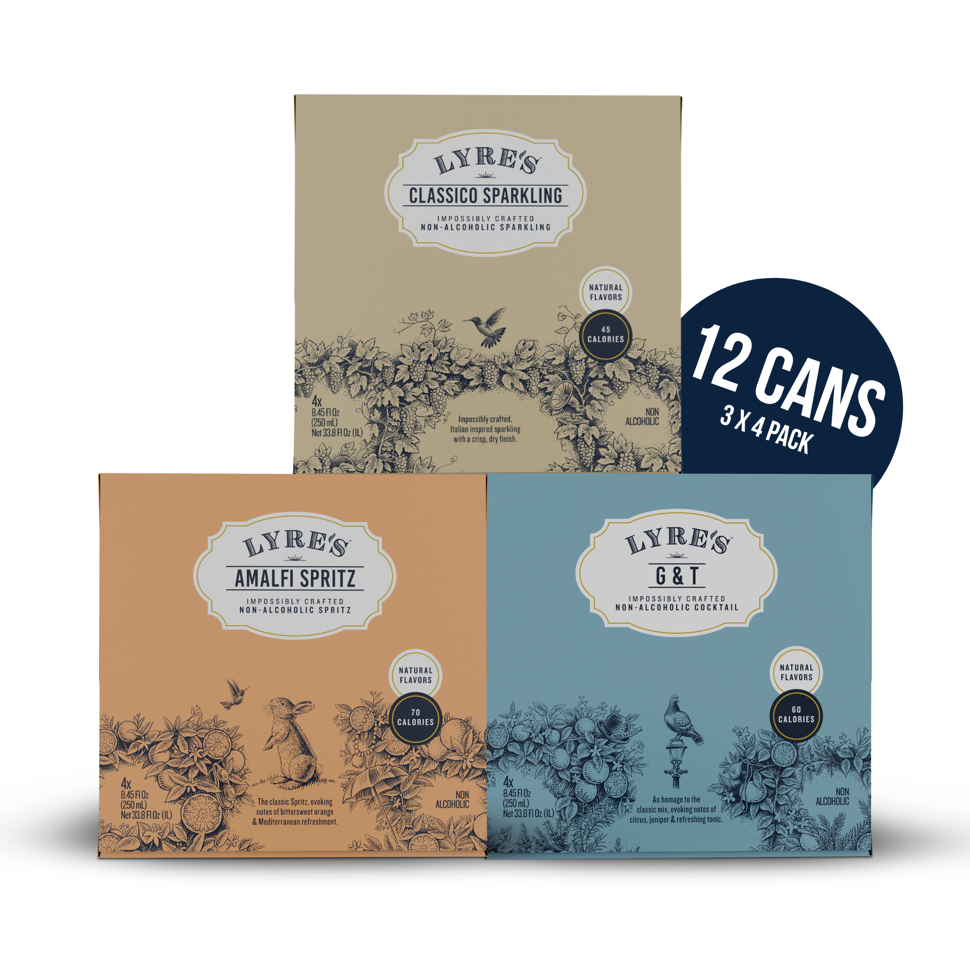 Non Alcoholic Ready To Drink Mocktails Mixed 12 Pack