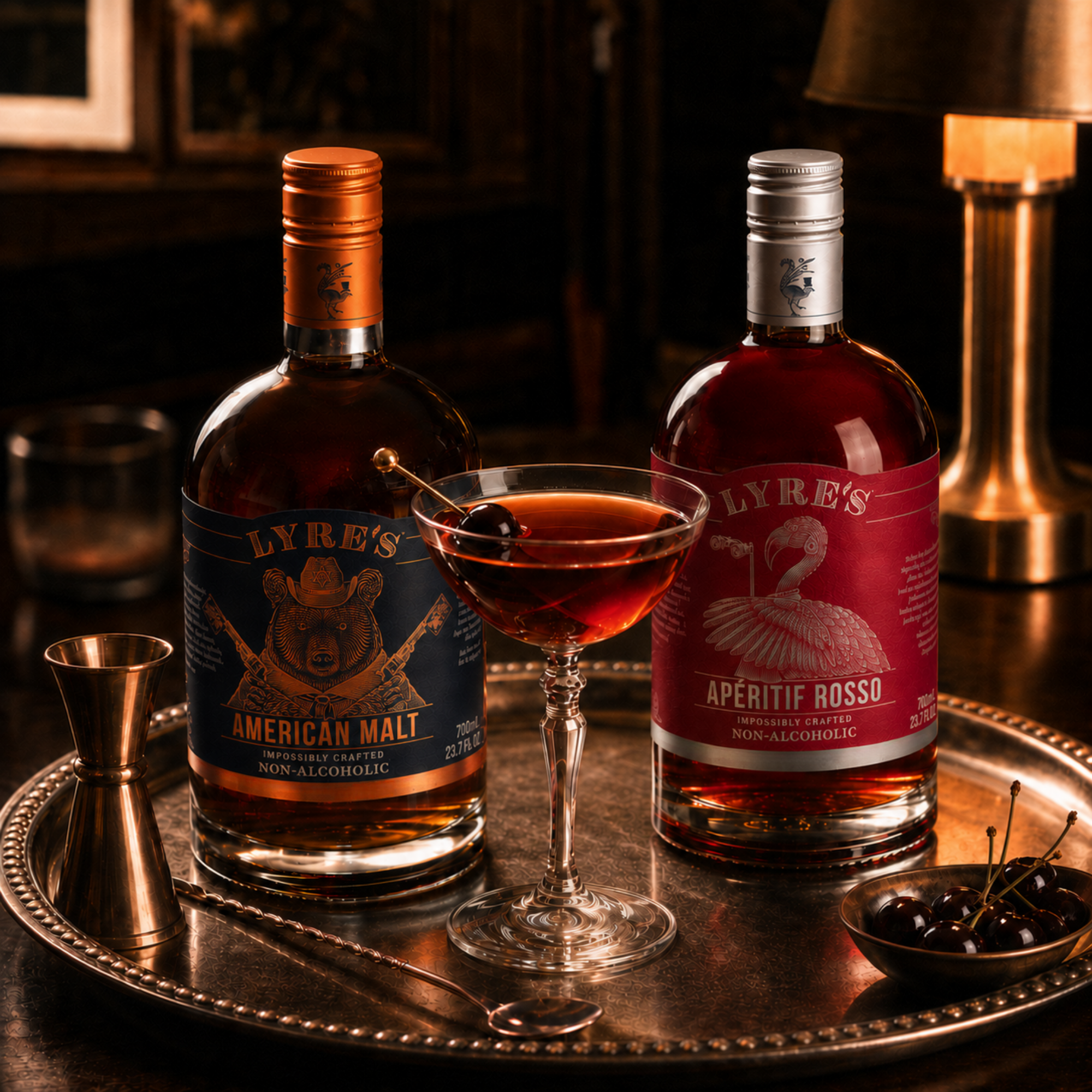Lyre’s non-alcoholic Manhattan cocktail