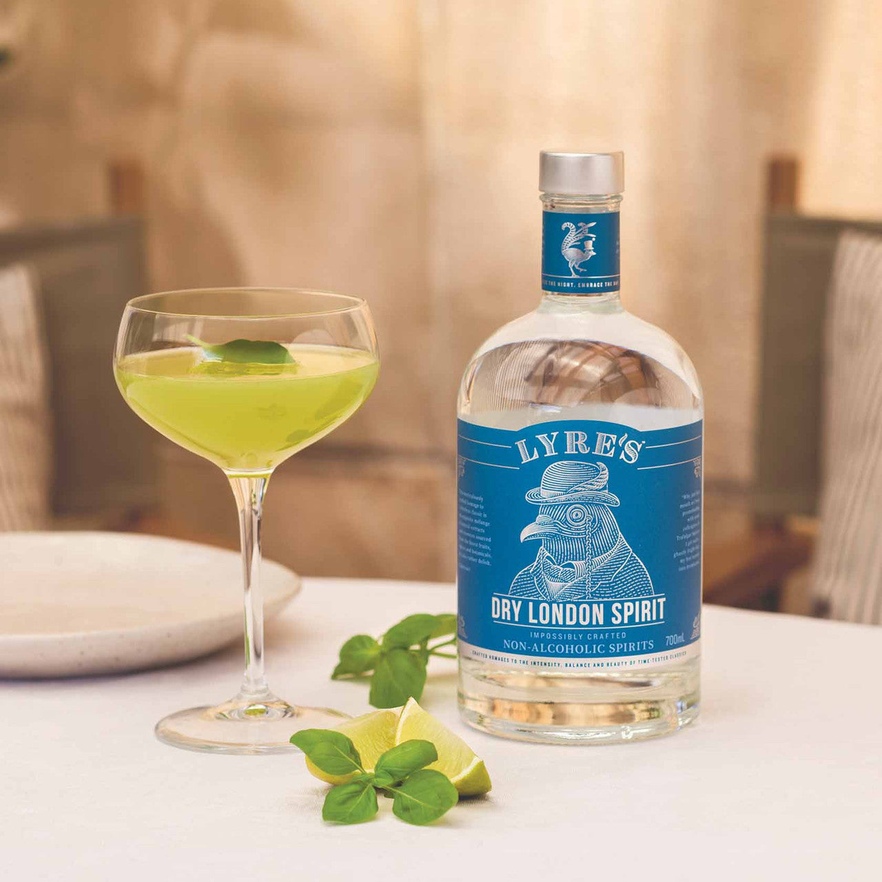 Non-Alcoholic Gin Basil Gimlet Mocktail Recipe