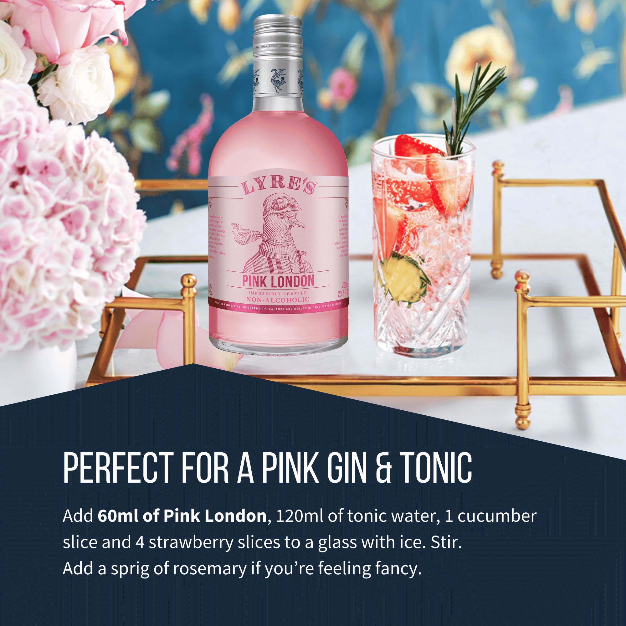 【中古】「非常に良い」［CD］Gin Rose Pink London – Non-Alcoholic Alternative | Lyre's