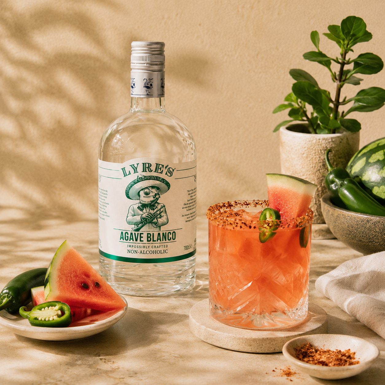 Lyre's Watermelon & Chili Margarita